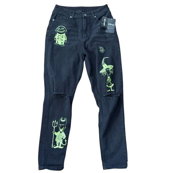 Hot Topic The Nightmare Before Christmas Glow In The Dark Women’s Jeans Size 5- - Picture 1 of 12